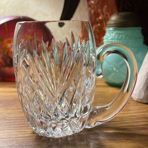 Antrim Tyrone crystal glass  mug made in Ireland 4” tall signed